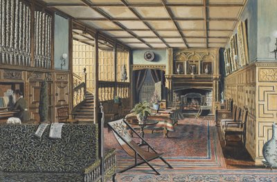 The Interior of Hall Place, Leigh, near Tonbridge, Kent by Henry Robert Robertson